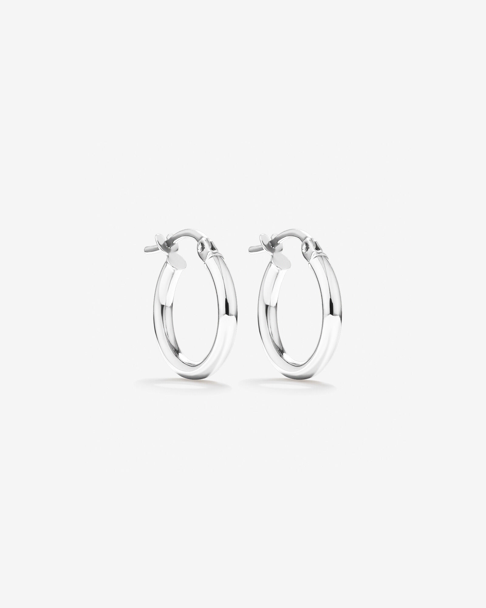 10mm Hoop Earrings 10kt White Gold