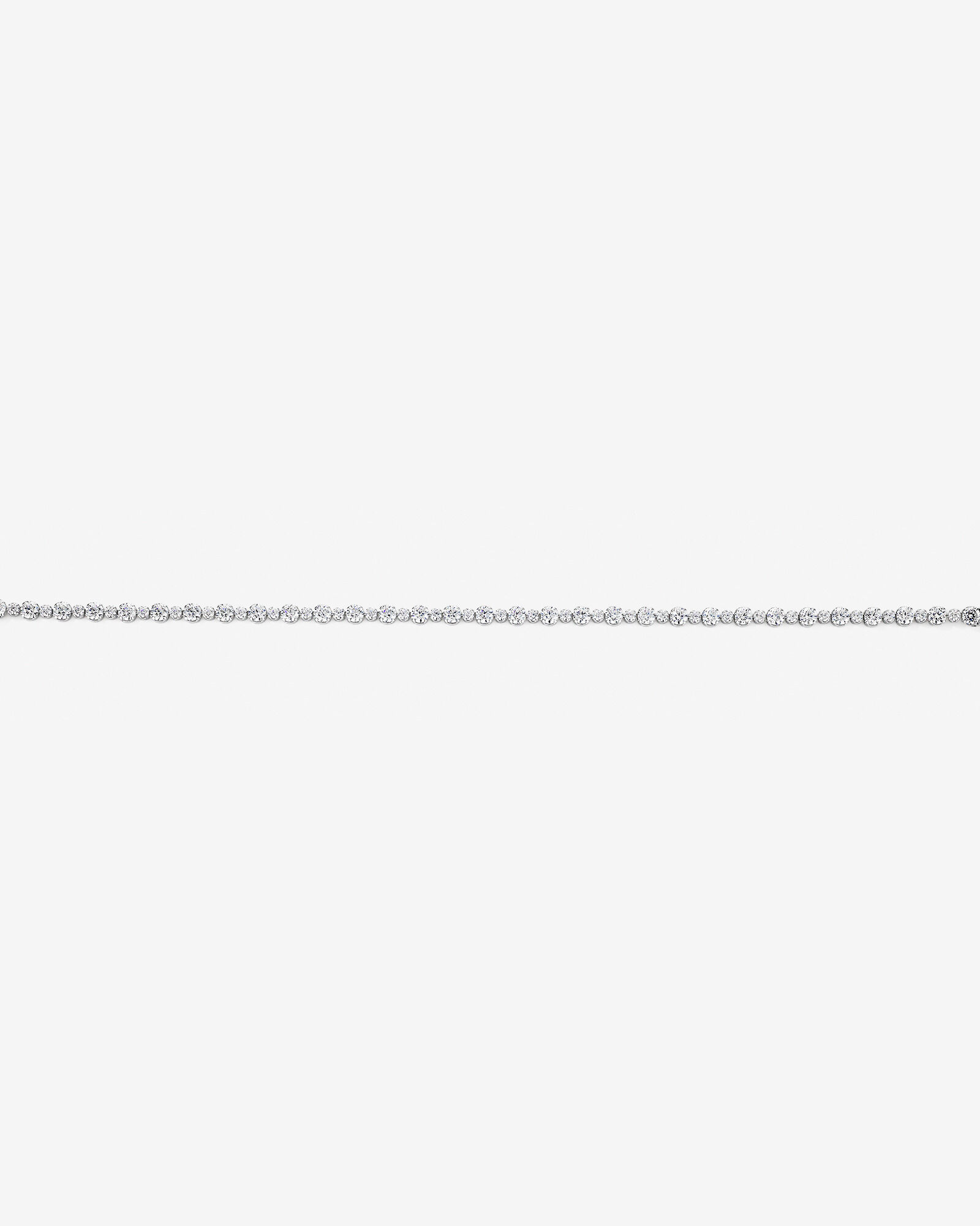 19cm (7.4") Round Tennis Bracelet with Cubic Zirconia in Sterling Silver