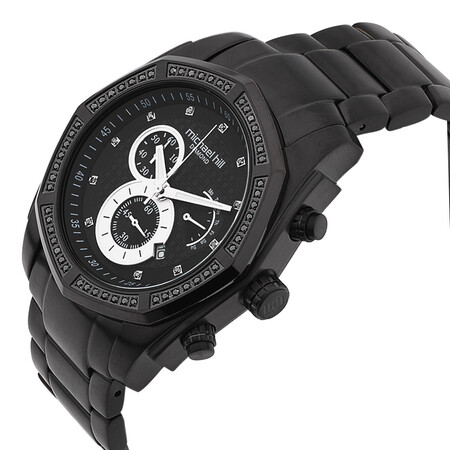 Men's Watch with 1/2 Carat TW of Diamonds in Black Stainless Steel Men's Watch with 1/2 Carat TW of Diamonds in Black Stainless Steel