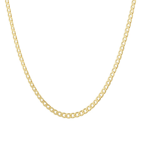 60cm (24") 3mm-3.5mm Width Curb Chain in 10kt Yellow Gold