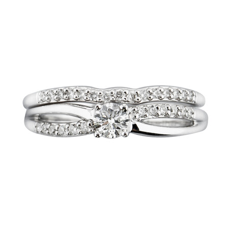 Bridal set with 0.42 Carat TW of Diamonds in 10kt White Gold Bridal set with 0.42 Carat TW of Diamonds in 10kt White Gold