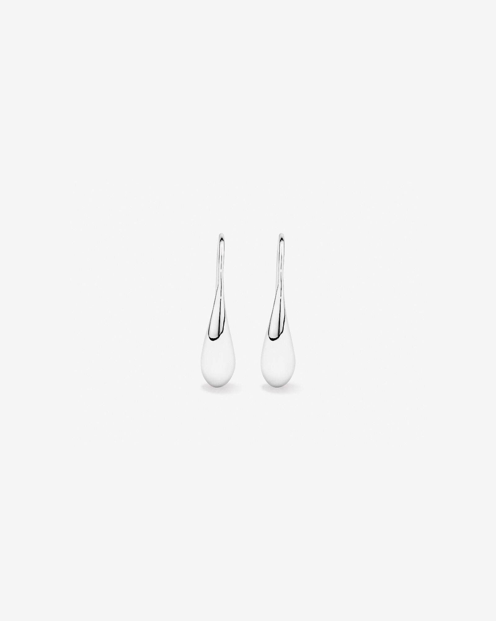 Teardrop Shepherds Hook Earrings in Sterling Silver
