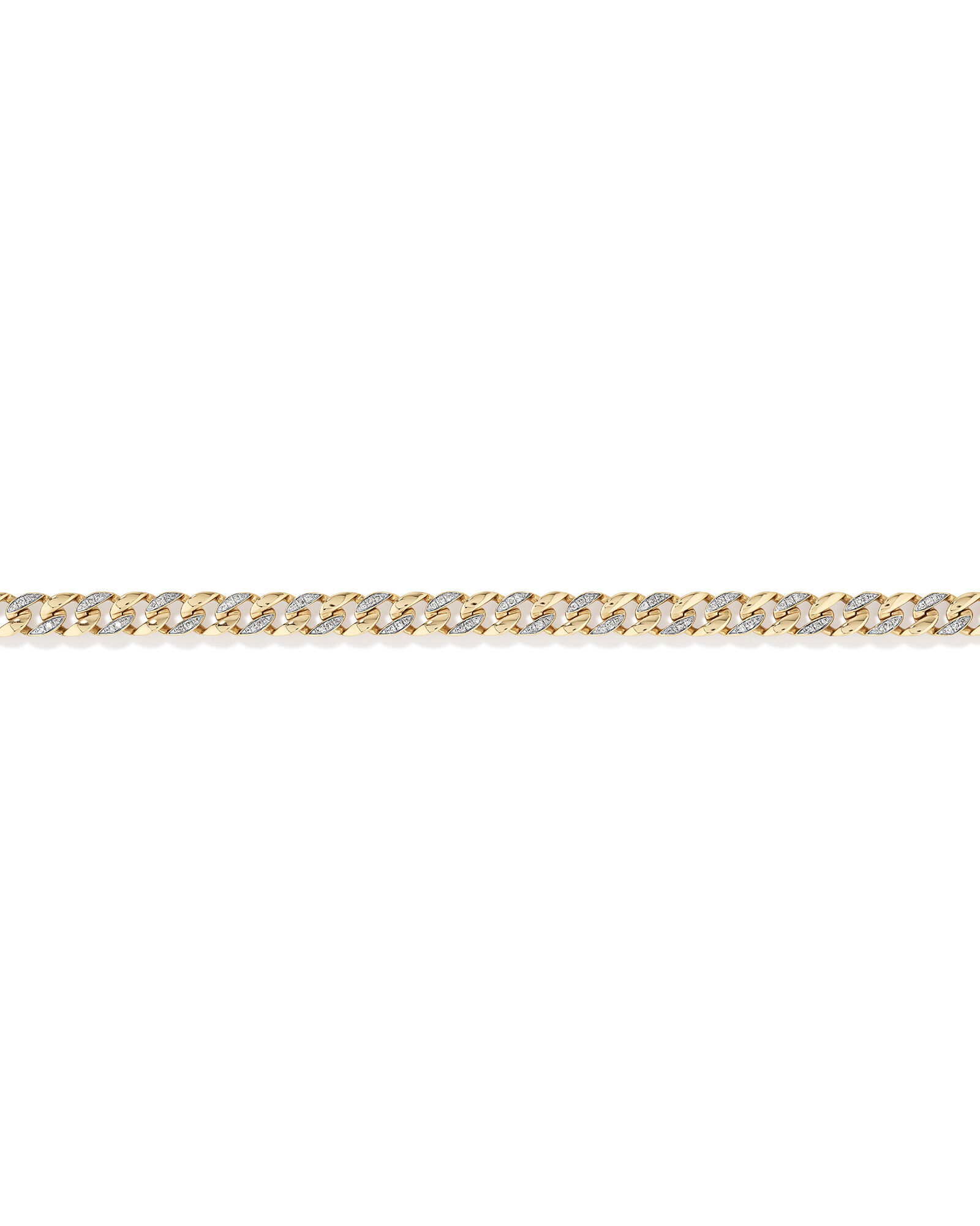 21cm (8.5") Cuban Link Bracelet with 1.00 Carat TW of Diamonds in 10kt Yellow Gold