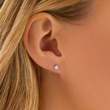 Classic Stud Earrings with 0.23 Carat TW of Diamonds in 10kt White Gold Classic Stud Earrings with 0.23 Carat TW of Diamonds in 10kt White Gold