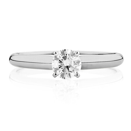 Evermore Solitaire Engagement Ring with 1/2 Carat TW Diamond in 14kt White Gold Evermore Solitaire Engagement Ring with 1/2 Carat TW Diamond in 14kt White Gold