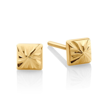 Pyramid Stud Earrings in 10kt Yellow Gold Pyramid Stud Earrings in 10kt Yellow Gold