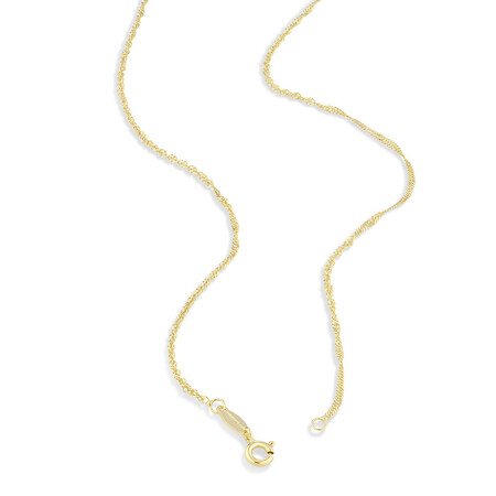 45cm (18") 1.5mm-2mm Width Diamond Cut Singapore Chain in 14kt Yellow Gold 45cm (18") 1.5mm-2mm Width Diamond Cut Singapore Chain in 14kt Yellow Gold