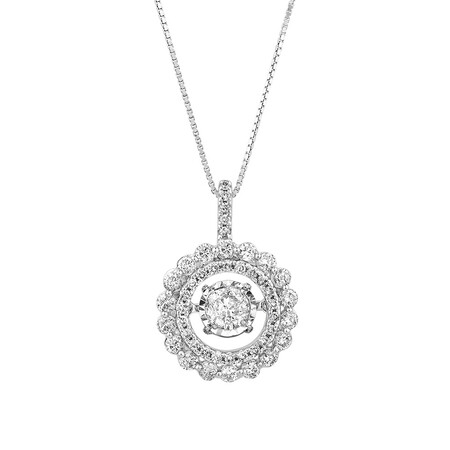 Everlight Pendant with 0.75 Carat TW of Diamonds in 10kt White Gold