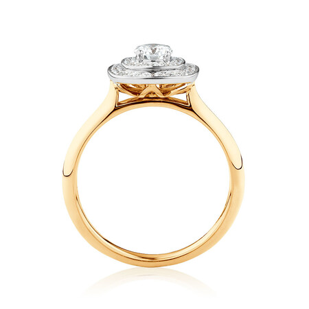 Whitefire Engagement Ring with 1/2 Carat TW of Diamonds in 18kt White & Yellow Gold & 22kt Yellow Gold Whitefire Engagement Ring with 1/2 Carat TW of Diamonds in 18kt White & Yellow Gold & 22kt Yellow Gold