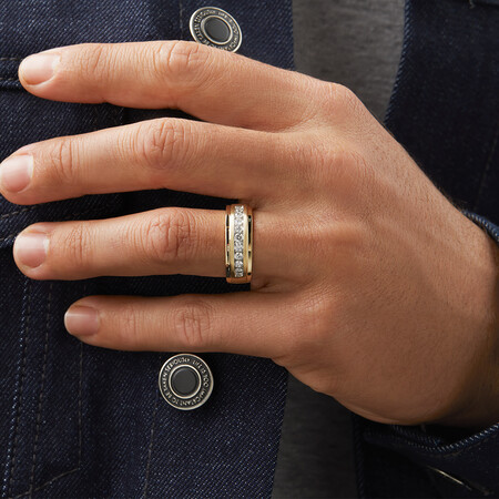 Men's Ring with 1/2 Carat TW of Diamonds in 10kt Yellow Gold Men's Ring with 1/2 Carat TW of Diamonds in 10kt Yellow Gold