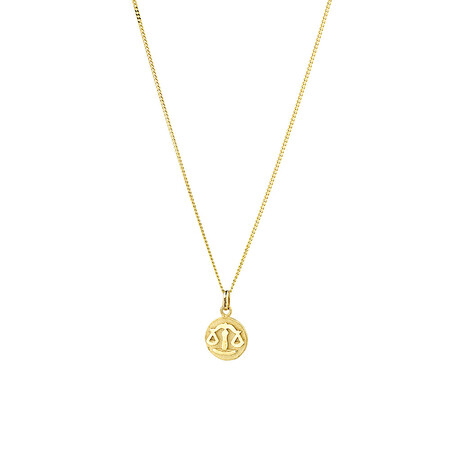 Libra Zodiac Pendant in 10kt Yellow Gold Libra Zodiac Pendant in 10kt Yellow Gold