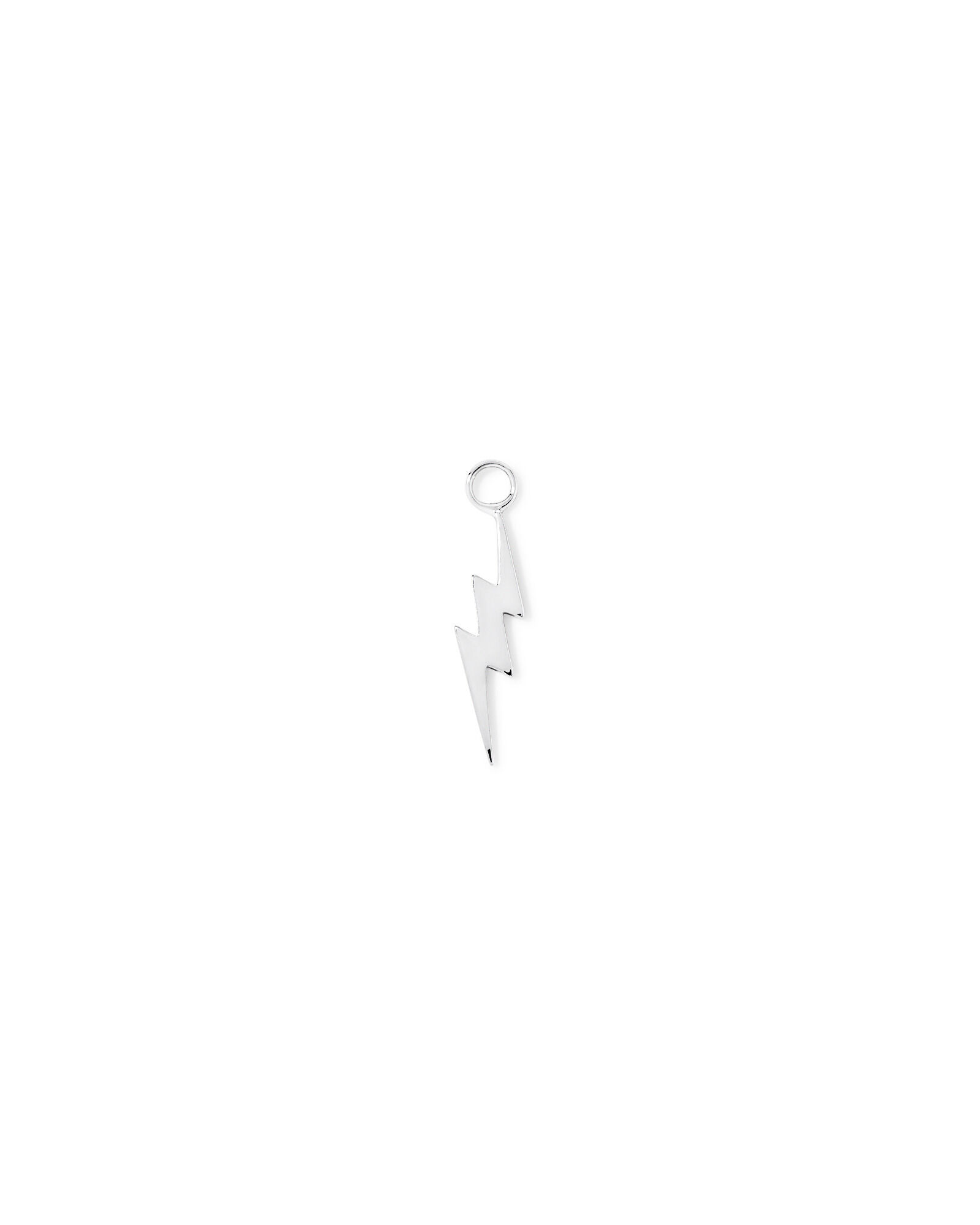 Lightning Bolt Single Earring Charm in Sterling Silver