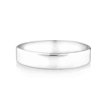 65mm Wide Solid Bangle in Sterling Silver 65mm Wide Solid Bangle in Sterling Silver