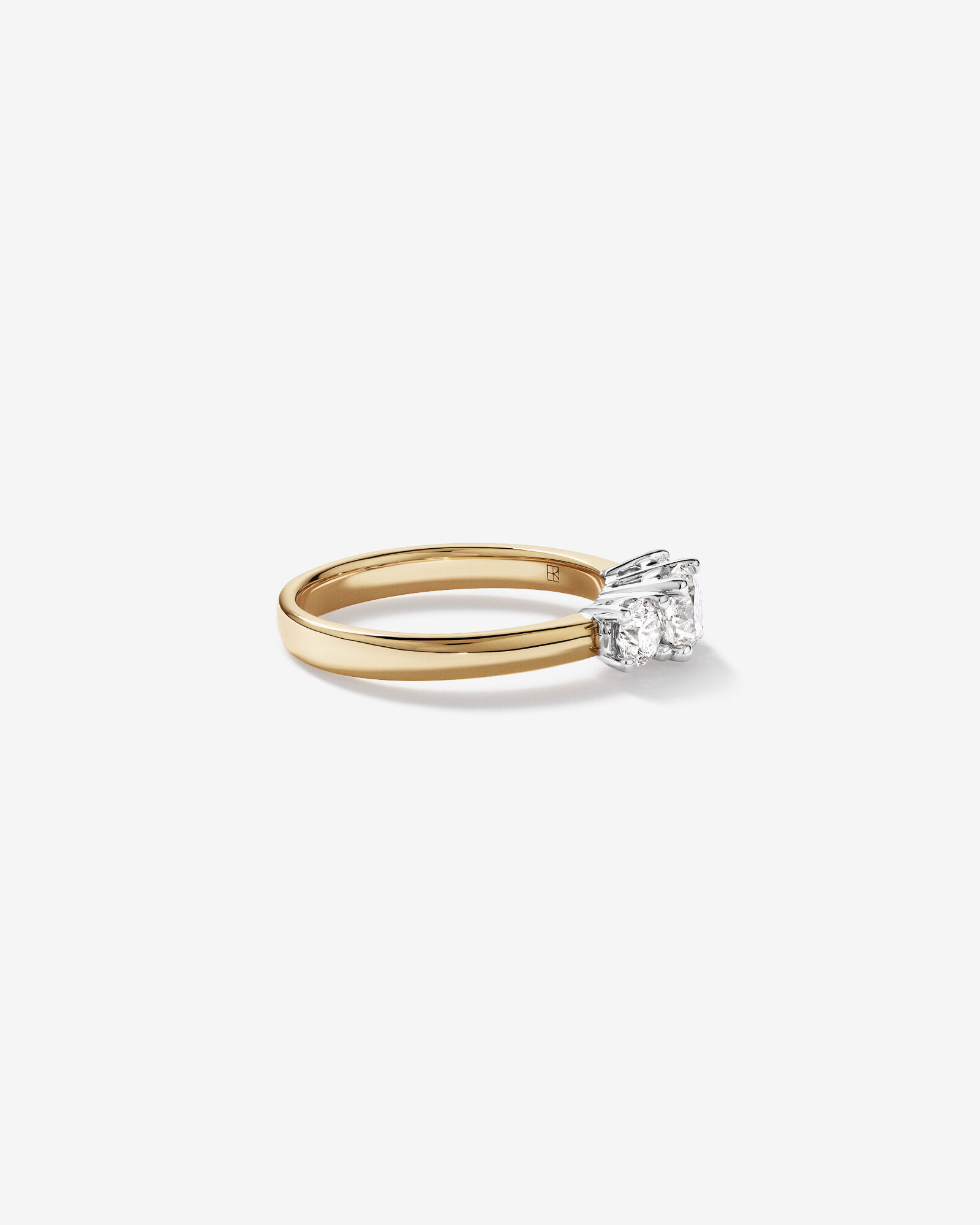 Bague en or jaune et blanc 14 carats avec diamants Signature 101 de 1,00 carat TW