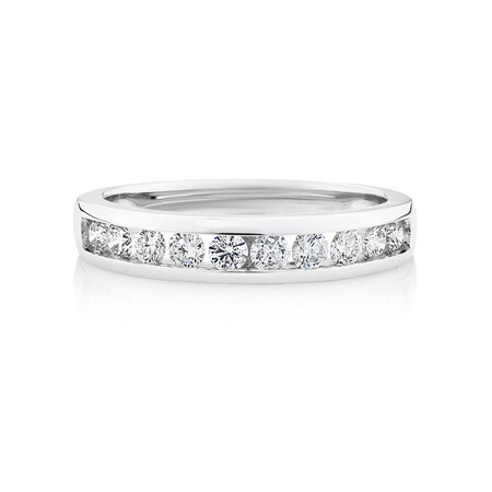 Evermore Wedding Band with 0.50 Carat TW of Diamonds in 18kt White Gold Evermore Wedding Band with 0.50 Carat TW of Diamonds in 18kt White Gold