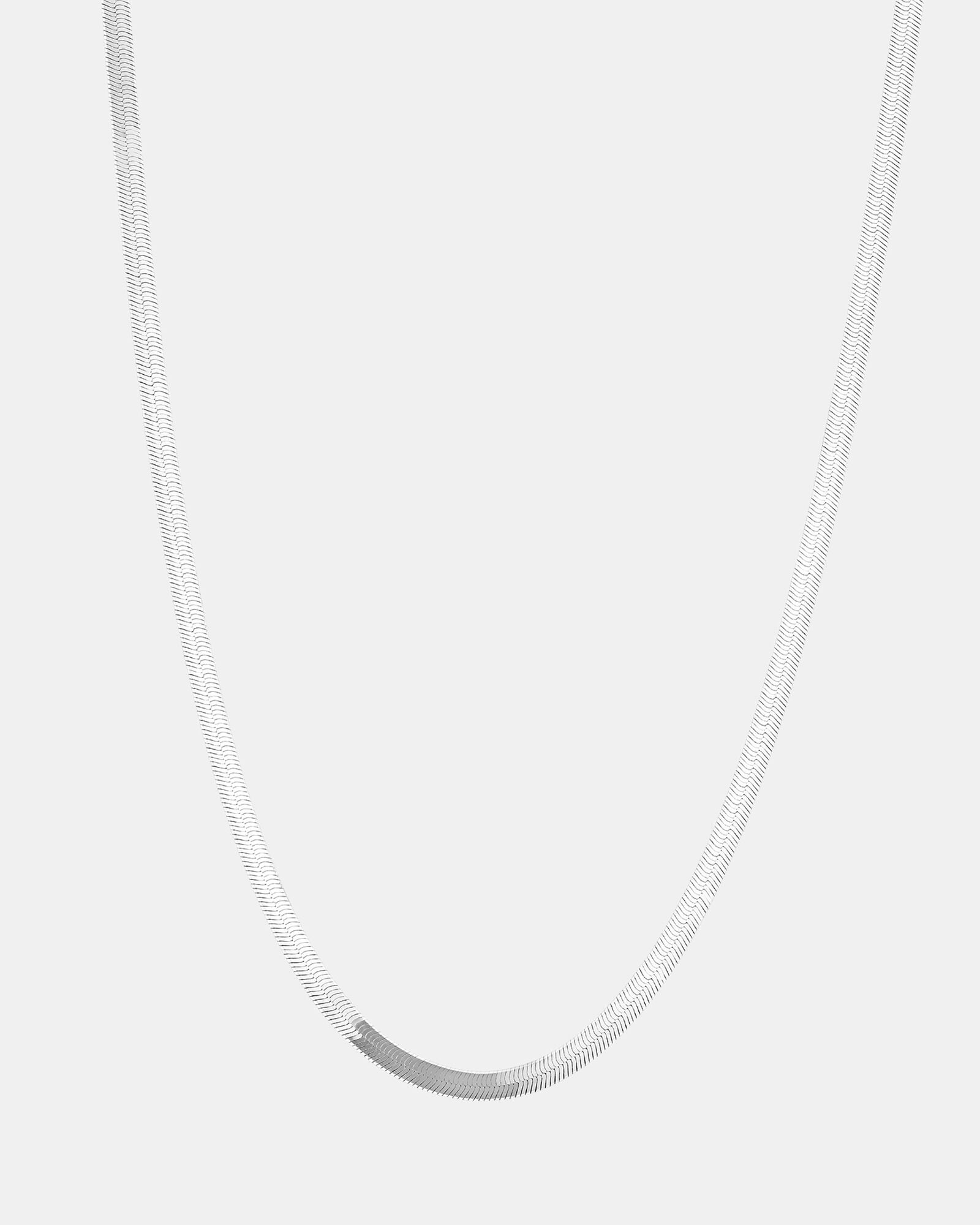50cm (20") 4.5mm-5mm Width Herringbone Chain In Sterling Silver