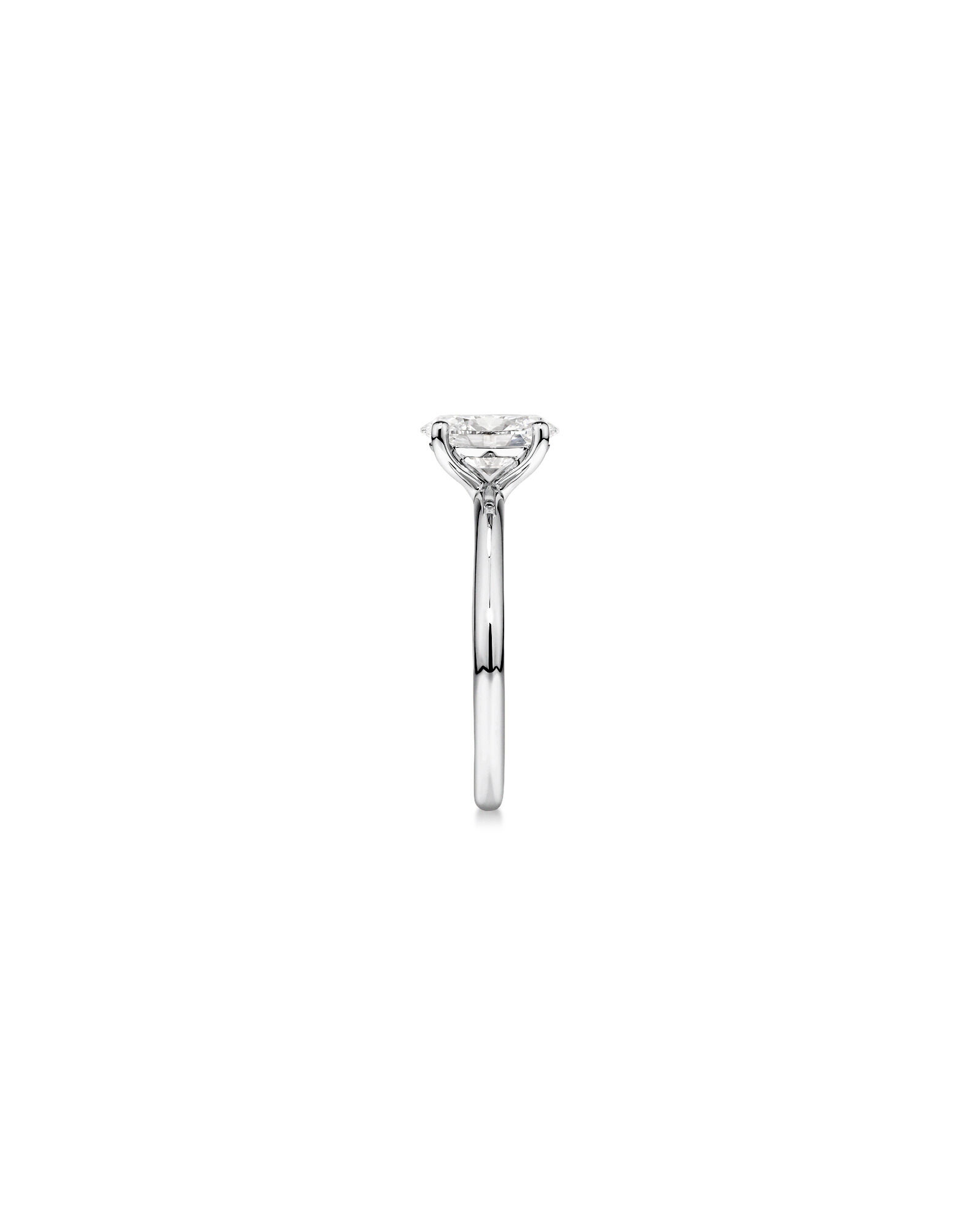 Carat TW Oval Laboratory-Grown Diamond Solitaire Engagement Ring in 14kt Gold