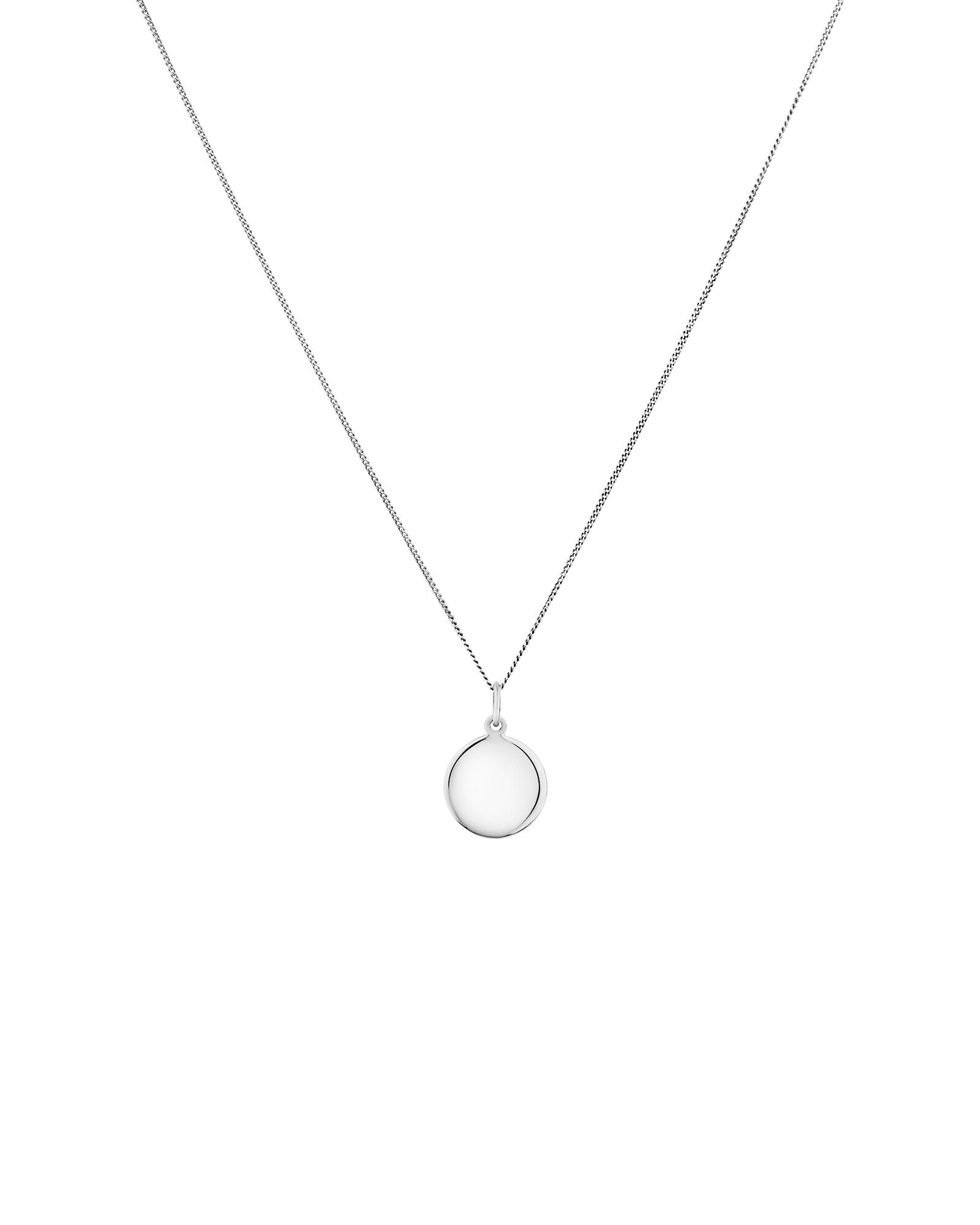 45cm 18 Circle Pendant in Sterling Silver