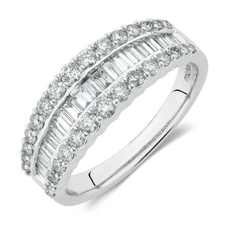 Ring with 1 Carat TW of Diamonds in 14kt White Gold Ring with 1 Carat TW of Diamonds in 14kt White Gold