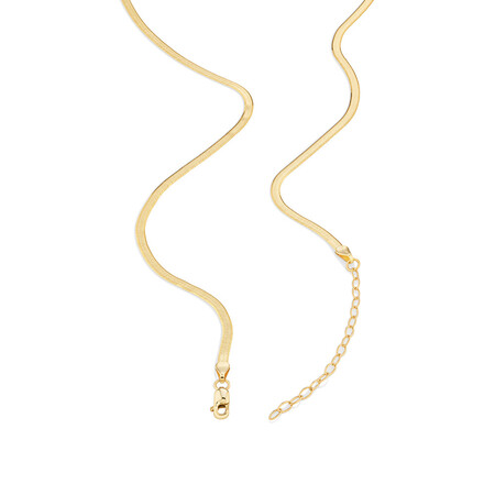 45cm (18”) 2mm-2.5mm Width Herringbone Chain in 10kt Yellow Gold 45cm (18”) 2mm-2.5mm Width Herringbone Chain in 10kt Yellow Gold