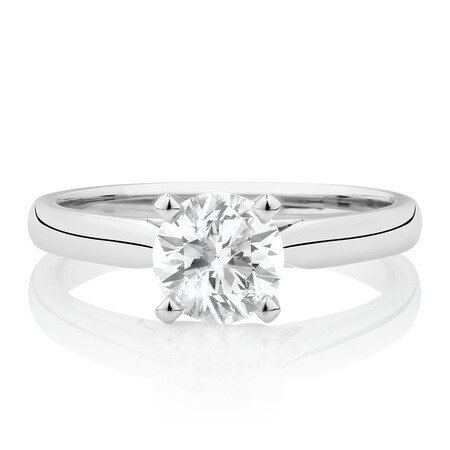 Evermore Solitaire Engagement Ring with 1 Carat TW Diamond in 14kt White Gold Evermore Solitaire Engagement Ring with 1 Carat TW Diamond in 14kt White Gold