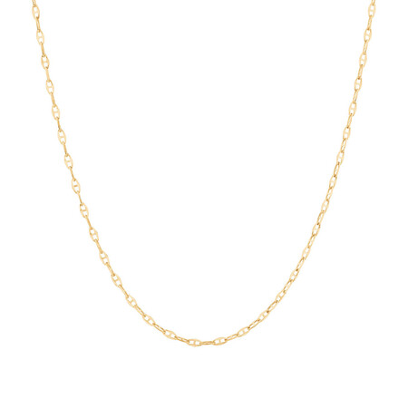 50cm (20") Hollow Fancy Chain in 10kt Yellow Gold 50cm (20") Hollow Fancy Chain in 10kt Yellow Gold
