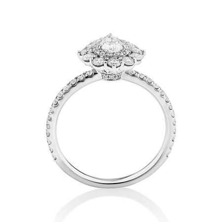 Sir Michael Hill Designer Vintage Floral Engagement Ring with 0.92 Carat TW of Diamonds in 18kt White Gold Sir Michael Hill Designer Vintage Floral Engagement Ring with 0.92 Carat TW of Diamonds in 18kt White Gold