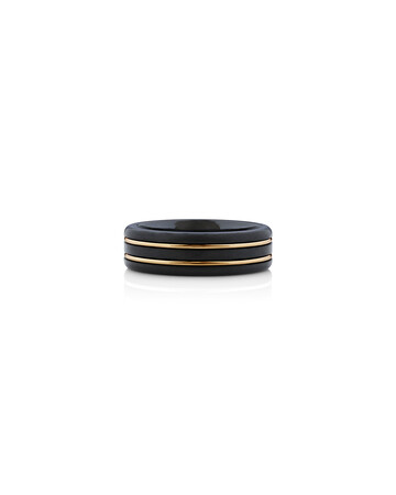 Ring in Black Titanium & 10kt Yellow Gold Ring in Black Titanium & 10kt Yellow Gold