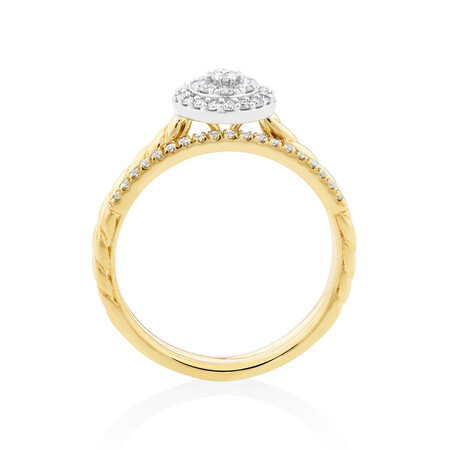 Bridal Set with 0.34 Carat TW of Diamonds in 10kt Yellow Gold Bridal Set with 0.34 Carat TW of Diamonds in 10kt Yellow Gold