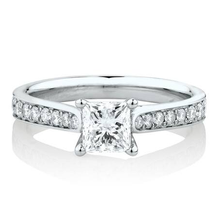 Solitaire Engagement Ring With 1 1/4 Carat TW of Diamonds In 14kt White Gold Solitaire Engagement Ring With 1 1/4 Carat TW of Diamonds In 14kt White Gold