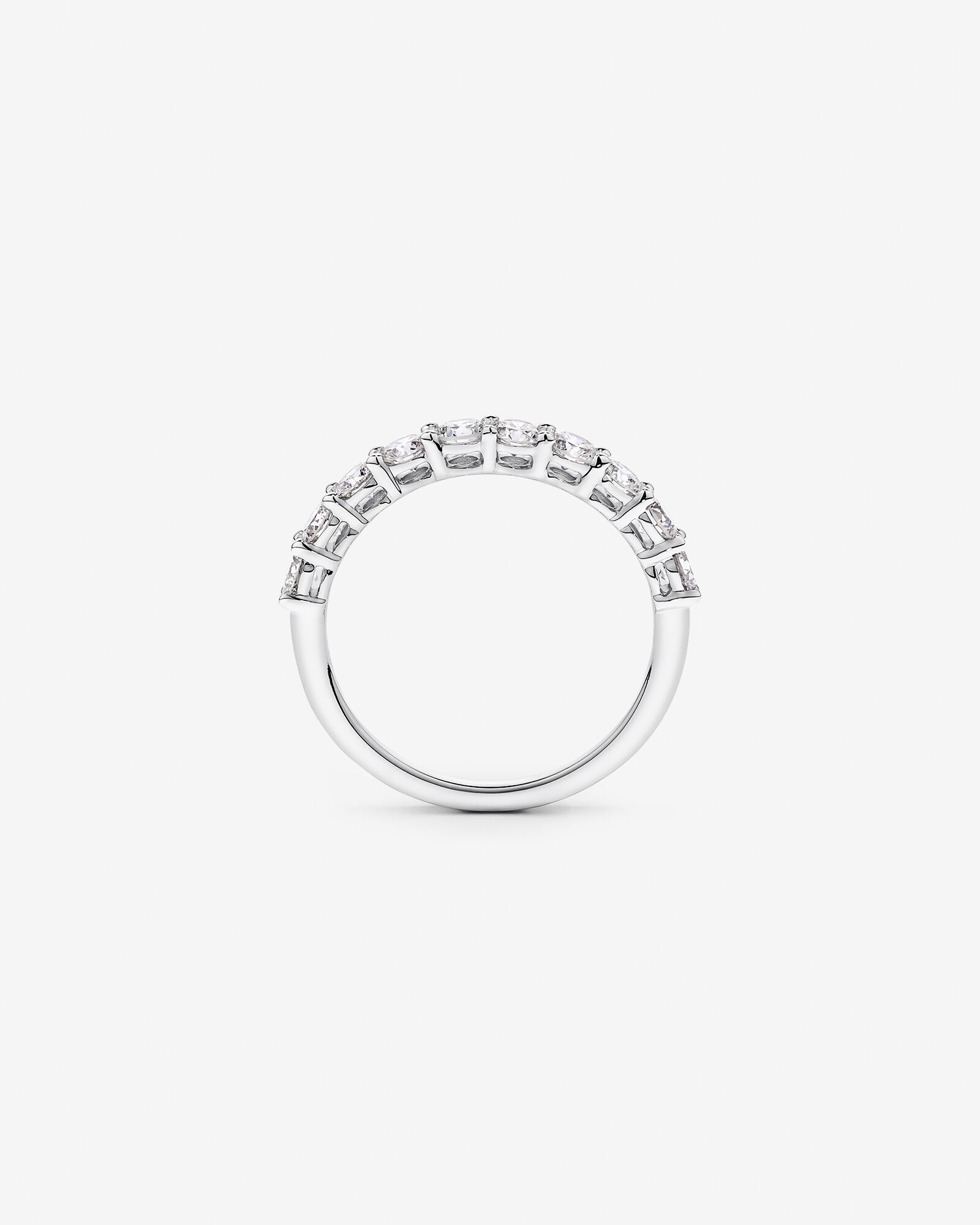 1.00 Carat TW Round Brilliant Laboratory-Grown Diamond Wedding Band in 14kt White Gold