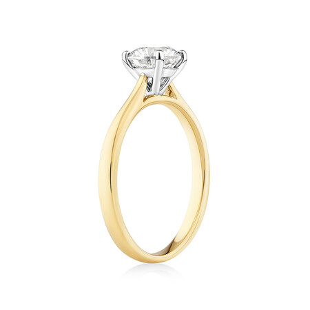 Evermore Certified Solitaire Engagement Ring with 1 Carat TW Diamond in 14kt Yellow/White Gold Evermore Certified Solitaire Engagement Ring with 1 Carat TW Diamond in 14kt Yellow/White Gold