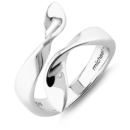 Sculpture Open Ribbon Ring in Sterling Silver Sculpture Open Ribbon Ring in Sterling Silver