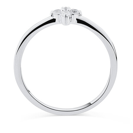Flower Ring with Cubic Zirconia in Sterling Silver Flower Ring with Cubic Zirconia in Sterling Silver