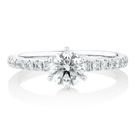 Sir Michael Hill Designer Engagement Ring With 1 Carat TW Of Diamonds In 14ct White & Rose Gold Sir Michael Hill Designer Engagement Ring With 1 Carat TW Of Diamonds In 14ct White & Rose Gold