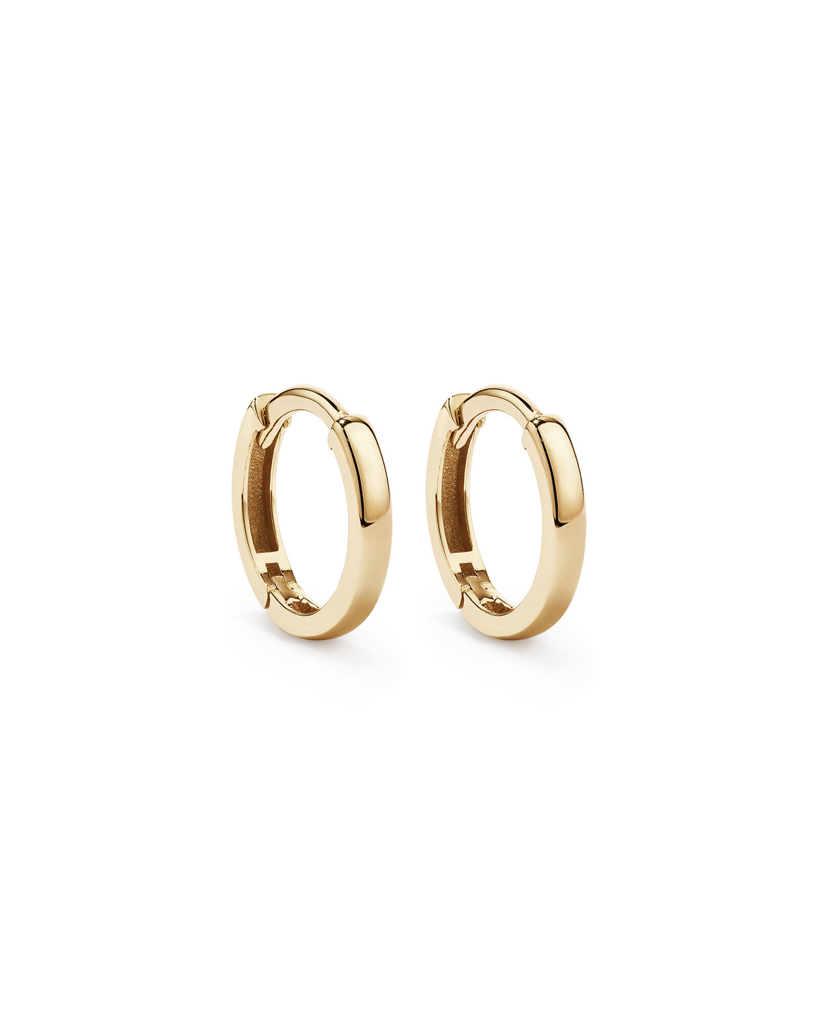 12mm Polished Huggie Earrings in 10kt Yellow Gold