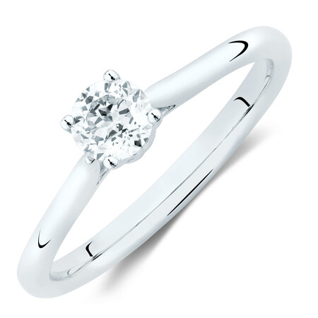 Southern Star Solitaire Engagement Ring with a 0.34 Carat TW Diamond in 14kt White Gold Southern Star Solitaire Engagement Ring with a 0.34 Carat TW Diamond in 14kt White Gold