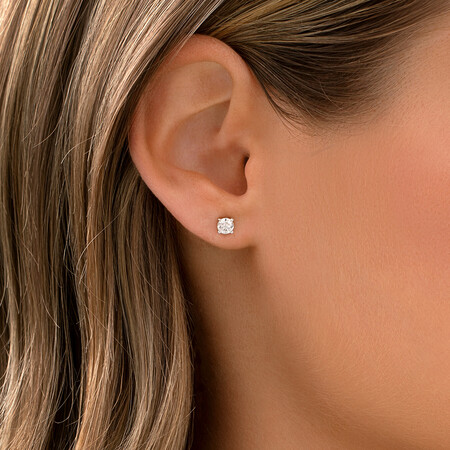 Certified Stud Earrings with 0.46 Carat TW of Diamonds in 14kt White Gold Certified Stud Earrings with 0.46 Carat TW of Diamonds in 14kt White Gold
