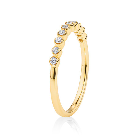 Wedding Ring with 0.15 Carat TW Diamonds in 14kt Yellow Gold Wedding Ring with 0.15 Carat TW Diamonds in 14kt Yellow Gold