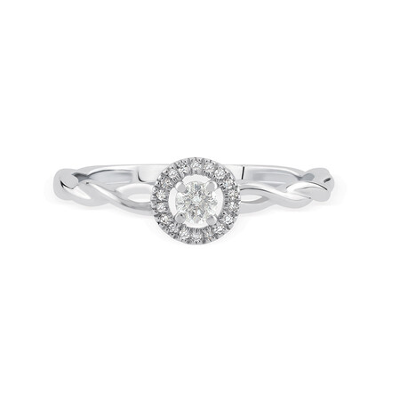 Promise Ring with 0.12 Carat TW of Diamonds in 10kt White Gold Promise Ring with 0.12 Carat TW of Diamonds in 10kt White Gold