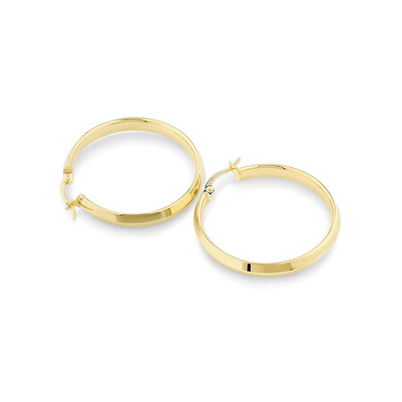 25mm Hoop Earrings In 10kt Yellow Gold 25mm Hoop Earrings In 10kt Yellow Gold