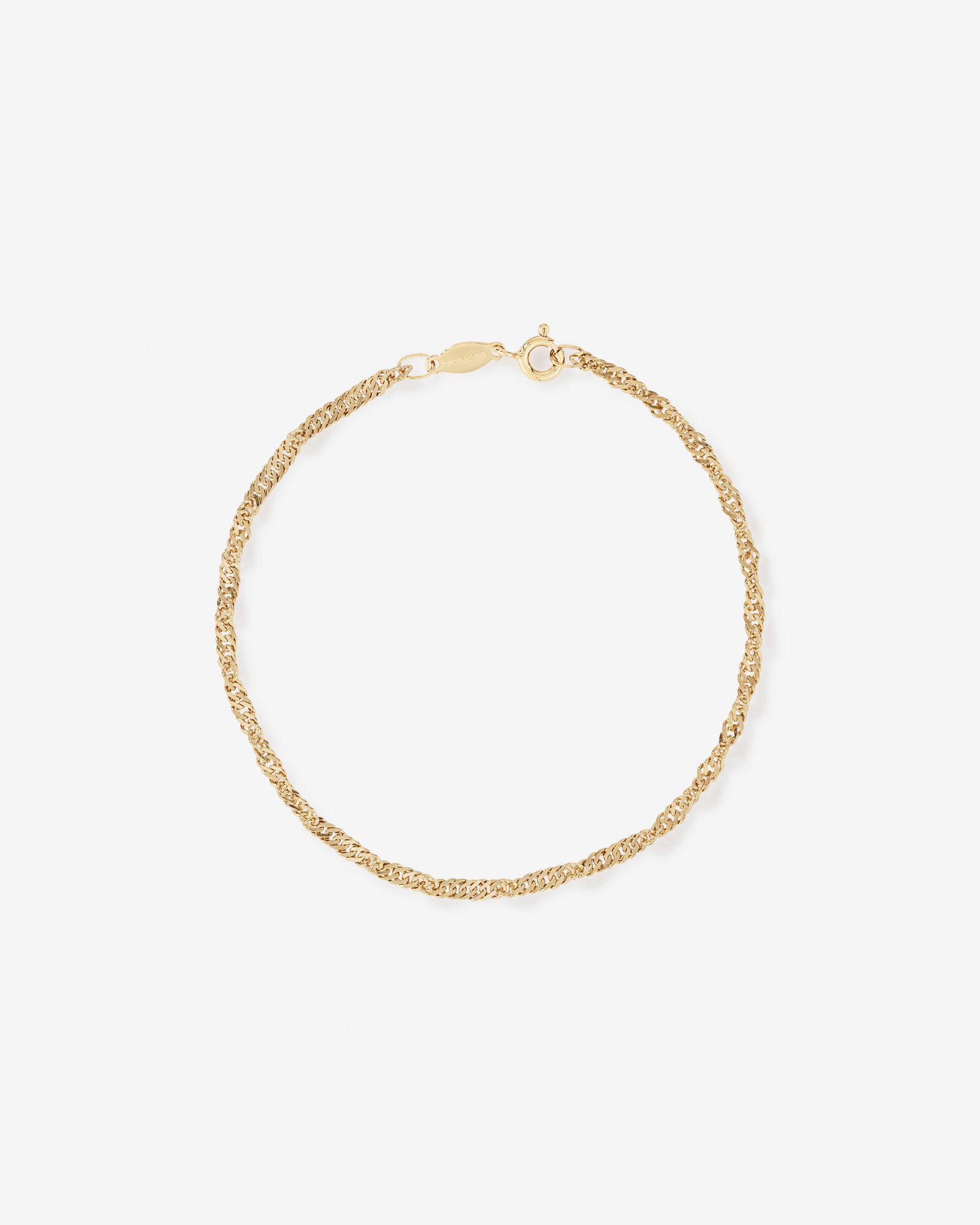 19cm (7.5") Singapore Bracelet in 10kt Yellow Gold
