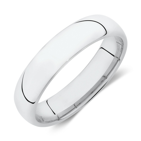 5mm Lite Half Round Wedding Band in Platinum 5mm Lite Half Round Wedding Band in Platinum