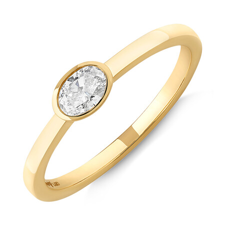 Laboratory-Created 0.23 Carat TW Diamond Solitaire Ring in 10kt Yellow Gold Laboratory-Created 0.23 Carat TW Diamond Solitaire Ring in 10kt Yellow Gold