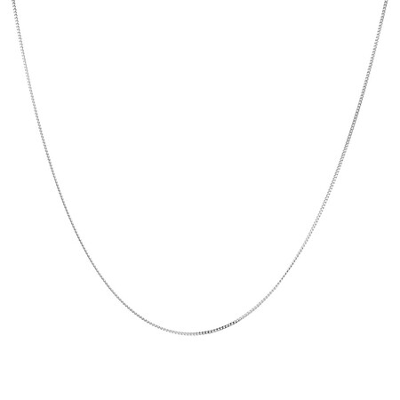 45cm (18") Curb Chain in 10kt White Gold 45cm (18") Curb Chain in 10kt White Gold