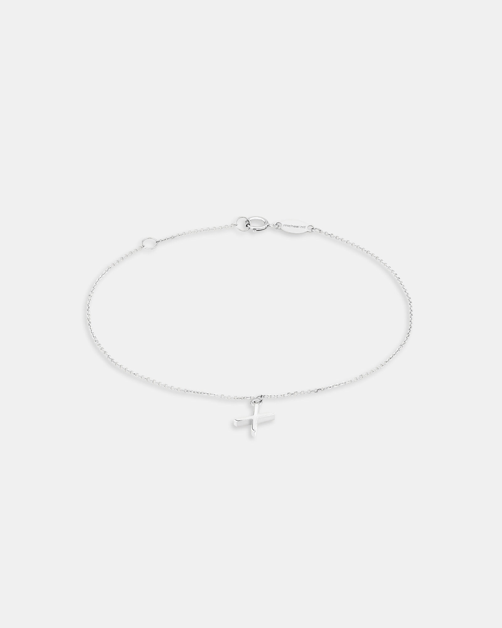 19cm (7.5") X Initial Bracelet in Sterling Silver