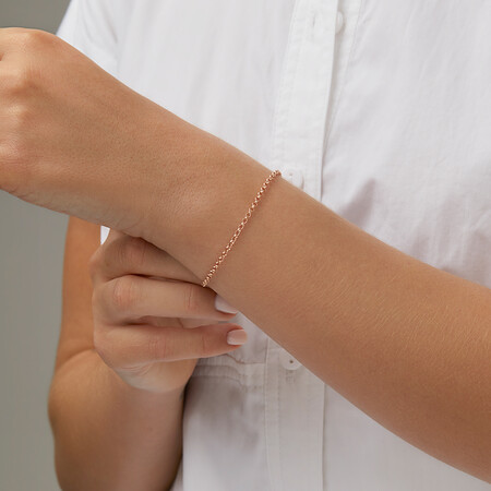 21cm (8") Hollow Belcher Bracelet in 10kt Rose Gold 21cm (8") Hollow Belcher Bracelet in 10kt Rose Gold