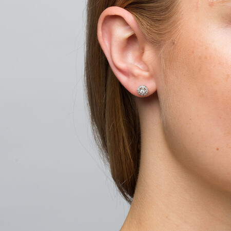 Stud Earrings with 1/4 Carat TW of Diamonds in 10kt White Gold Stud Earrings with 1/4 Carat TW of Diamonds in 10kt White Gold