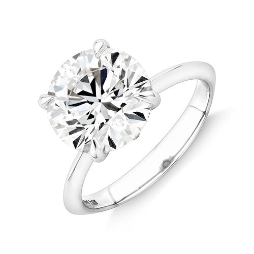 Ring with 4.00 Carat TW Laboratory-Created Diamond in 18kt White Gold
