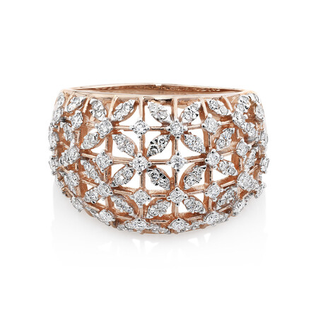 Ring with 0.75 Carat TW of Diamonds in 10kt Rose Gold Ring with 0.75 Carat TW of Diamonds in 10kt Rose Gold